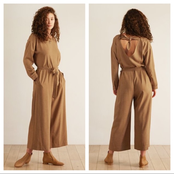 NEW Anthropologie The Odells Mala Jumpsuit Pebble - Picture 3 of 3